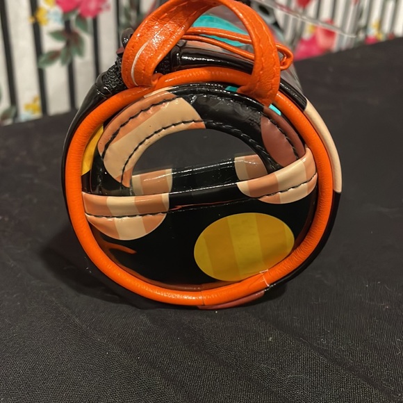 3/ $12 🌻 NWT! small striped polka dot makeup pouch with mirror - Picture 4 of 5